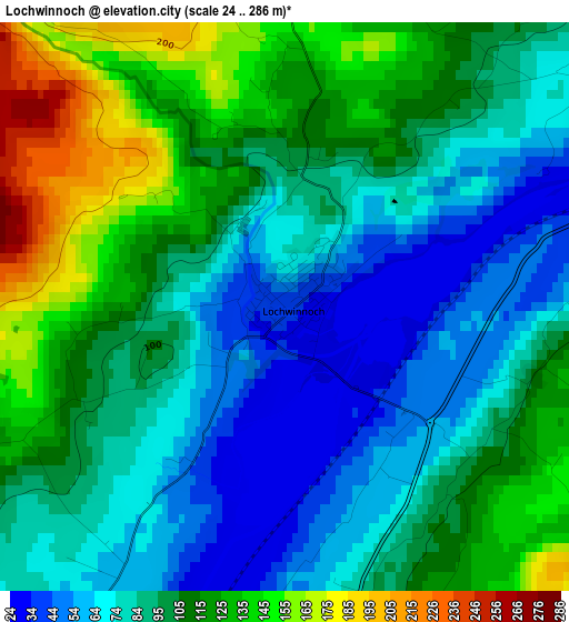 Lochwinnoch elevation map