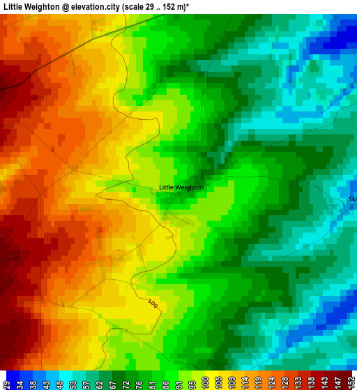 Little Weighton elevation map
