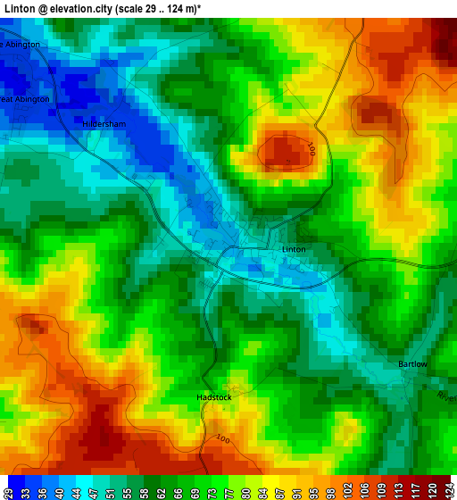 Linton elevation map