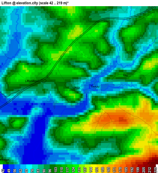 Lifton elevation map