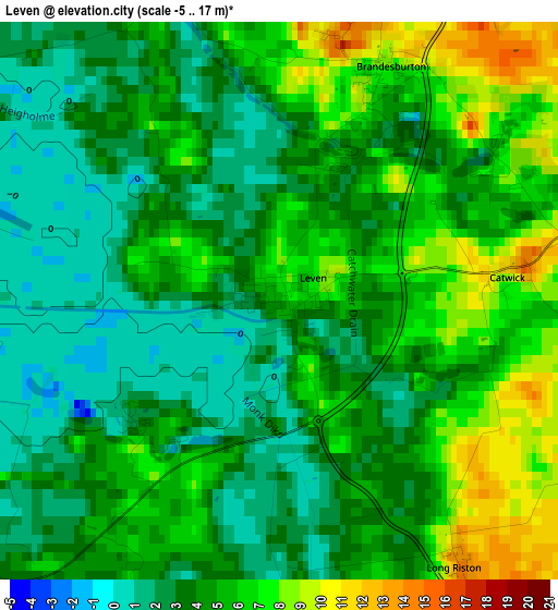 Leven elevation map