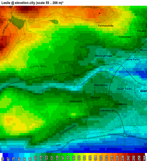 Leslie elevation map