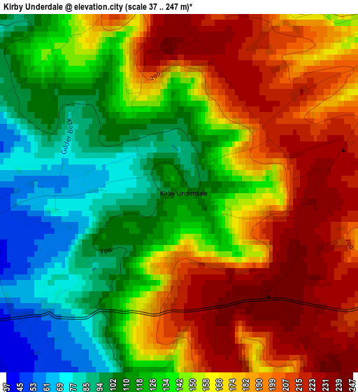 Kirby Underdale elevation map