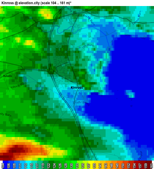 Kinross elevation map