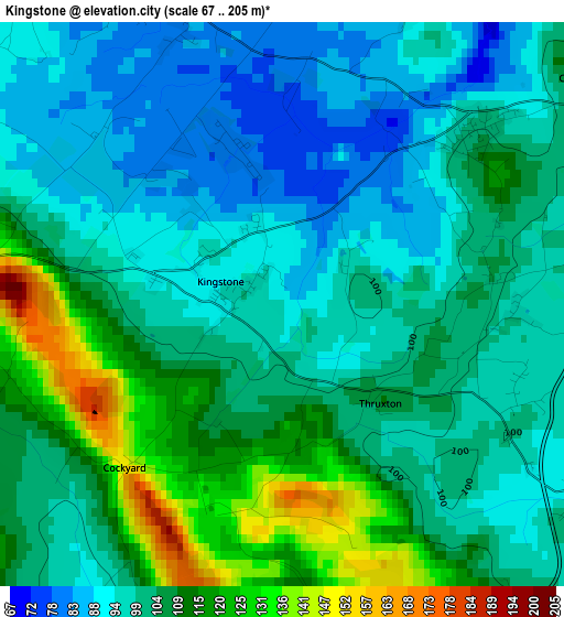 Kingstone elevation map