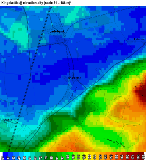 Kingskettle elevation map