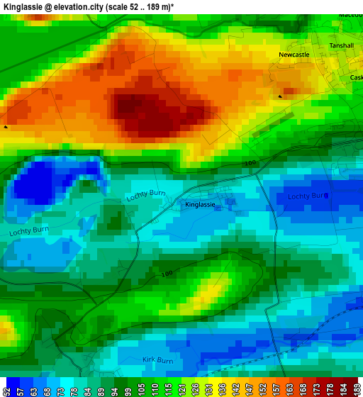 Kinglassie elevation map