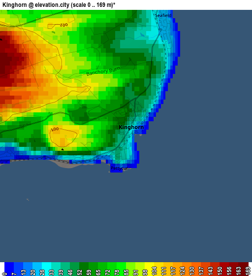 Kinghorn elevation map