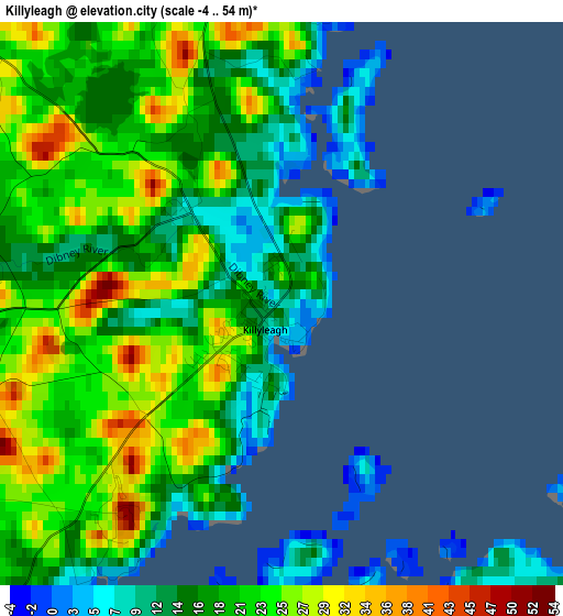 Killyleagh elevation map