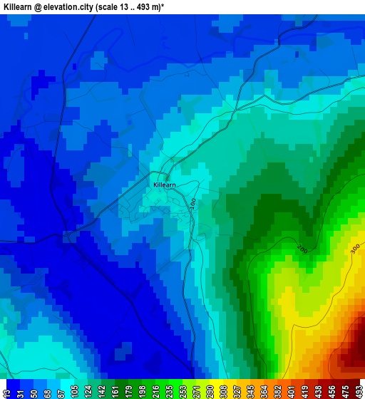 Killearn elevation map