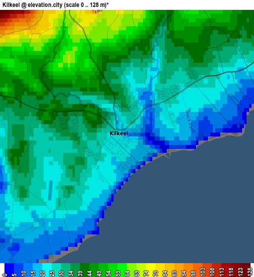 Kilkeel elevation map