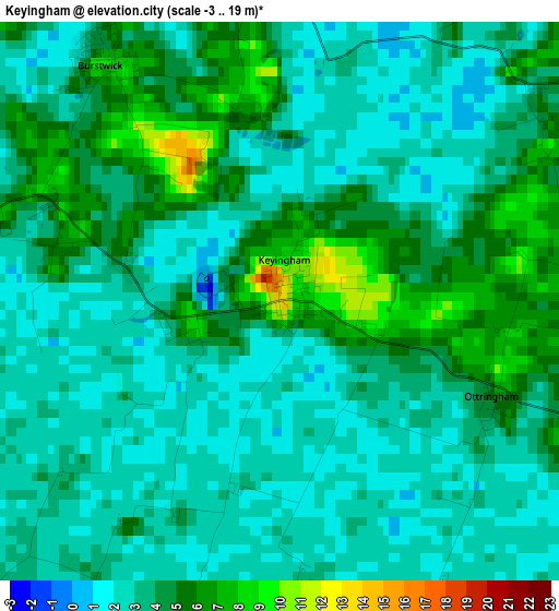 Keyingham elevation map