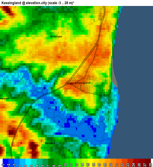 Kessingland elevation map