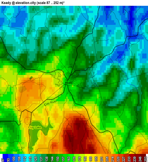 Keady elevation map