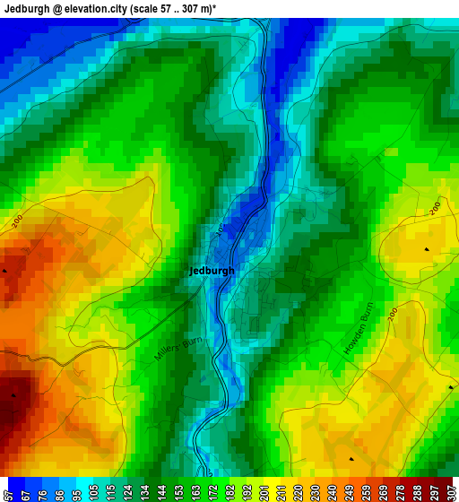 Jedburgh elevation map