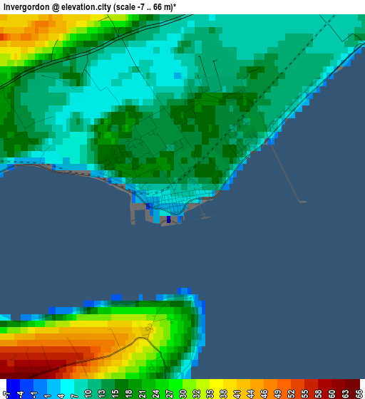 Invergordon elevation map