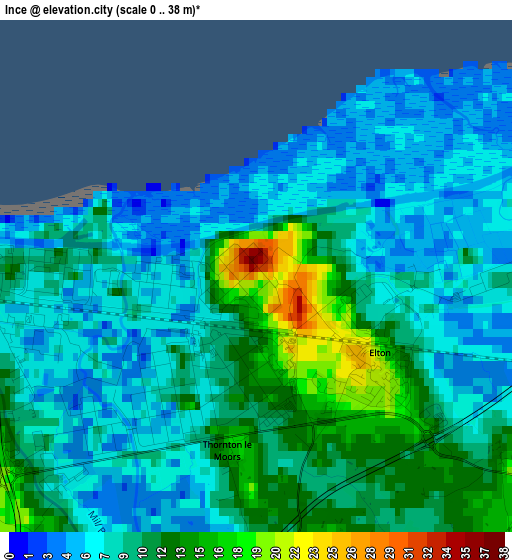 Ince elevation map