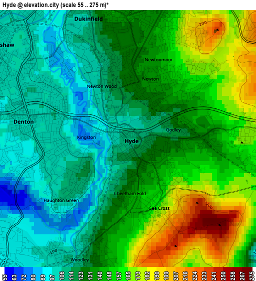 Hyde elevation map