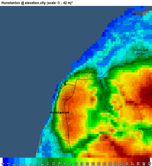 Hunstanton elevation map