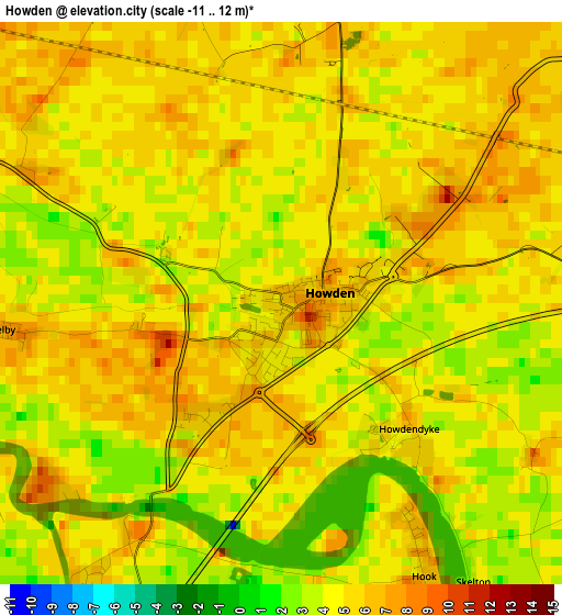 Howden elevation map