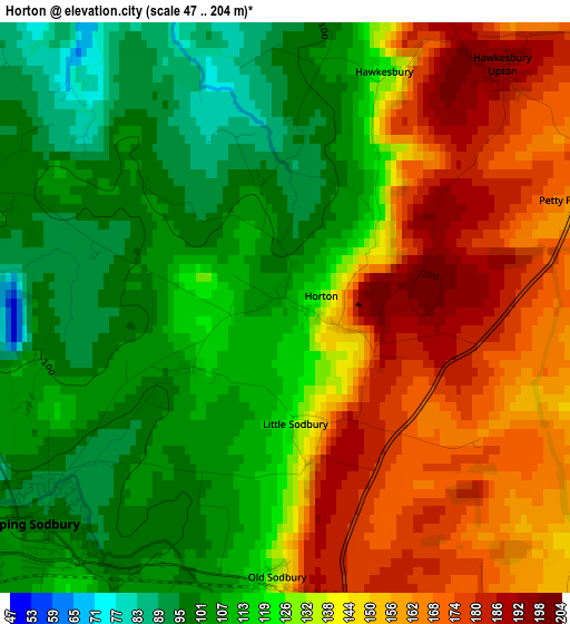 Horton elevation map