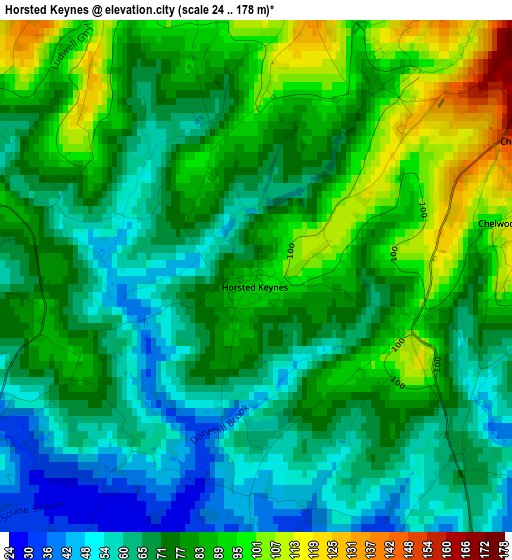 Horsted Keynes elevation map