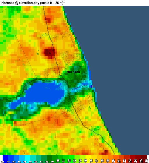 Hornsea elevation map