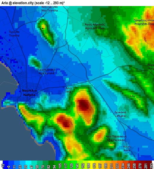 Aria elevation map