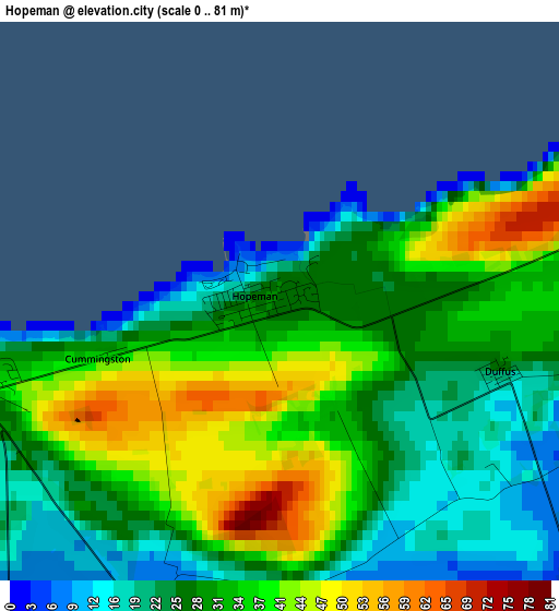 Hopeman elevation map