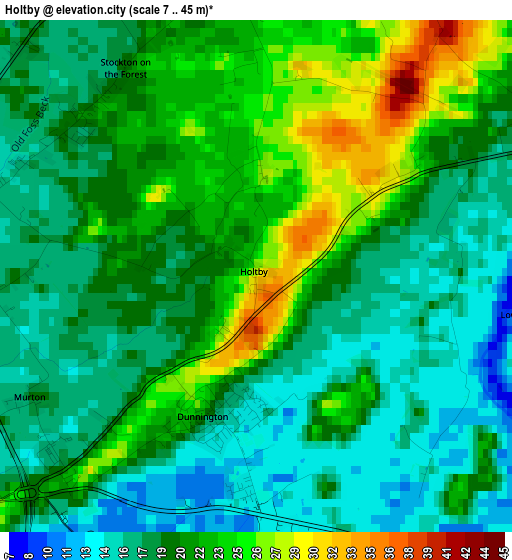 Holtby elevation map