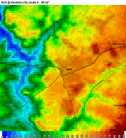 Holt elevation map