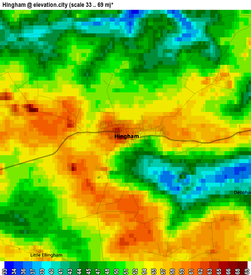 Hingham elevation map