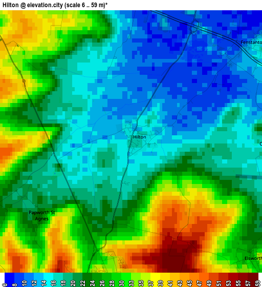 Hilton elevation map