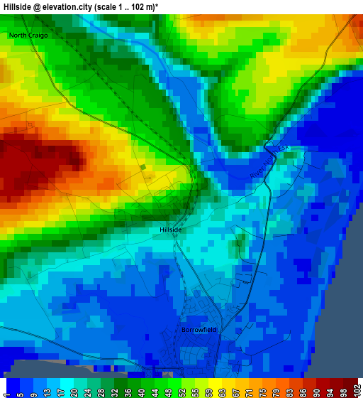 Hillside elevation map