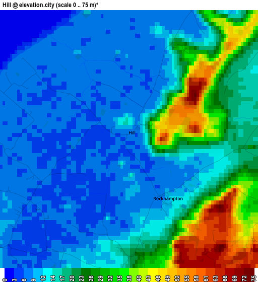 Hill elevation map