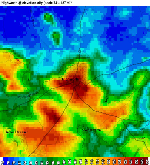 Highworth elevation map