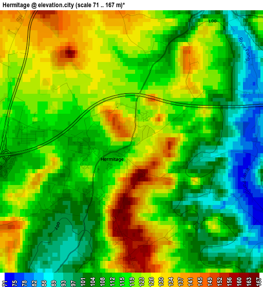 Hermitage elevation map