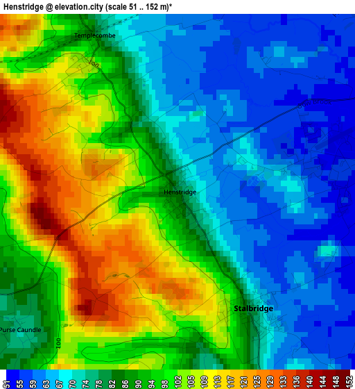 Henstridge elevation map