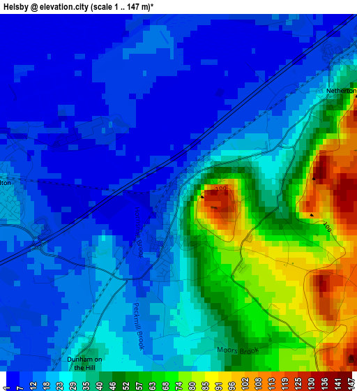 Helsby elevation map