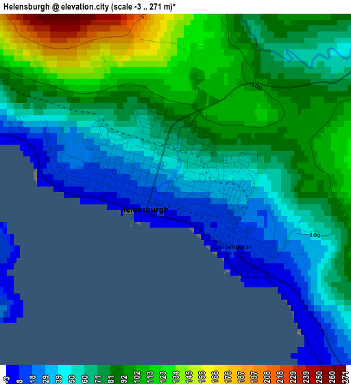 Helensburgh elevation map