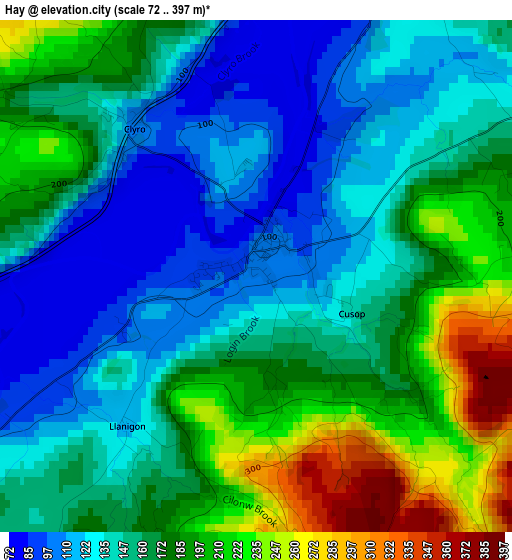 Hay elevation map