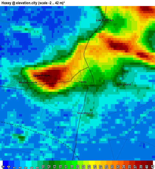 Haxey elevation map