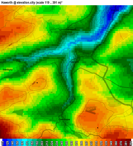 Haworth elevation map