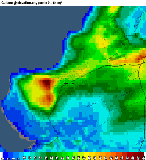 Gullane elevation map