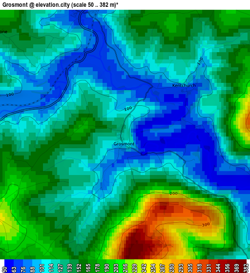 Grosmont elevation map