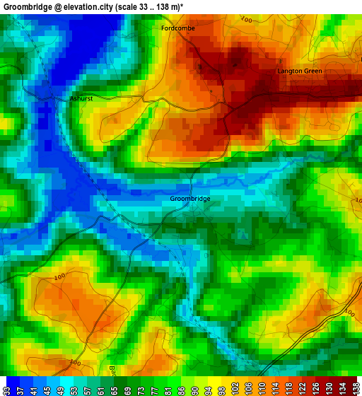 Groombridge elevation map