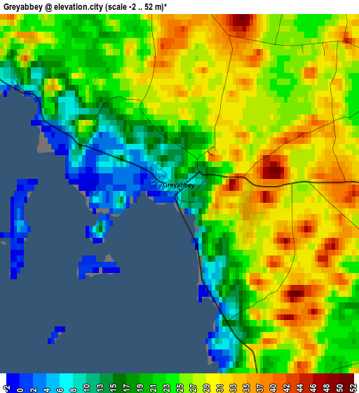 Greyabbey elevation map