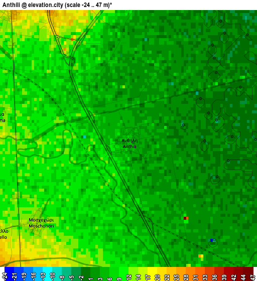 Anthíli elevation map