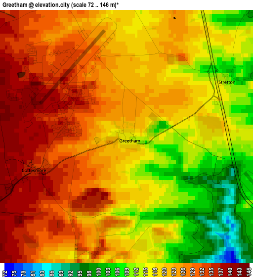 Greetham elevation map