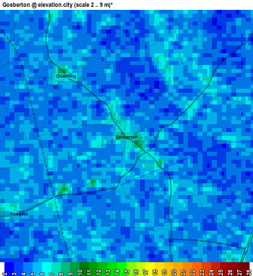 Gosberton elevation map